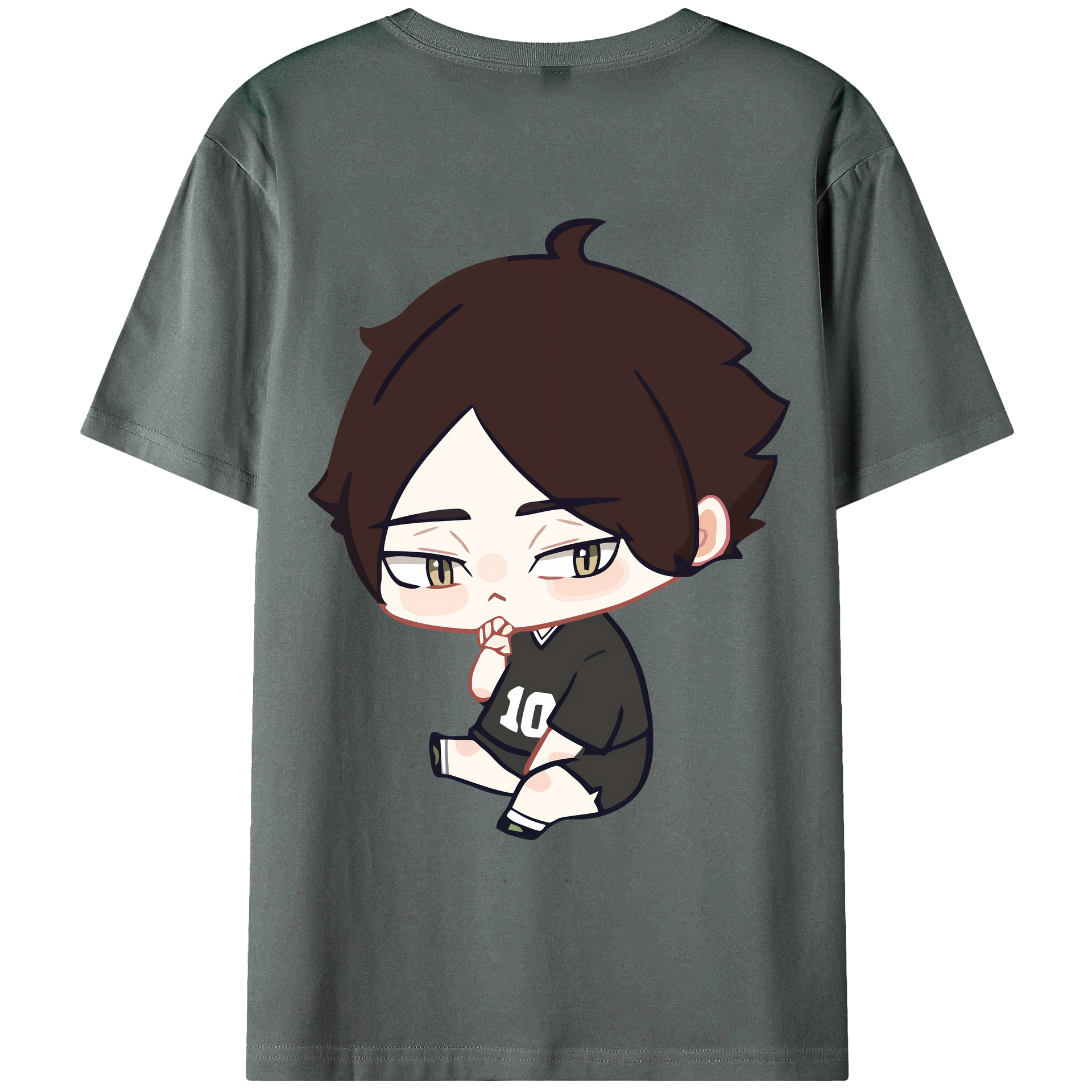 （画像用） ハイキュー!! Haikyu!! 綿100％ メンズ半袖Tシャツ（バックプリント） 通気性